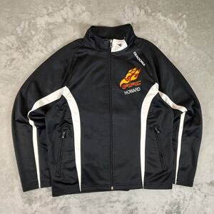 Diadora black athletic soccer track jacket Firebirds Futbol Club mens Small